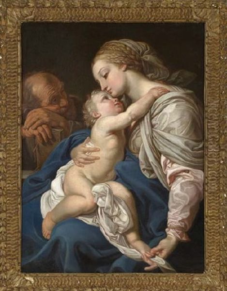 The Holy Family Oil Painting by Pompeo Girolamo Batoni