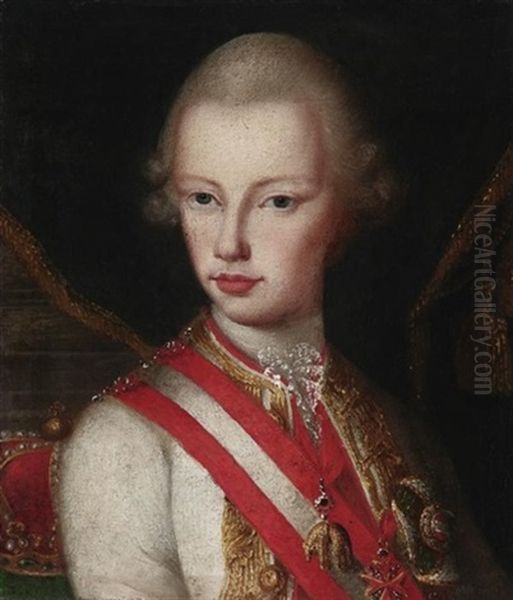 Leopold Ii, Grosherzog Der Toskana Und Deutscher Kaiser 1790-1792,  Brustbild En Face Oil Painting by Pompeo Girolamo Batoni