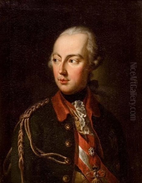 Brustbild Von Joseph Ii. In Der Uniform Des Inhabers Des Chevaulegers-regiments Mit Orden Des Goldenen Vlies, Des Militar-maria-theresiens- Und Des Stephansordens Oil Painting by Pompeo Girolamo Batoni