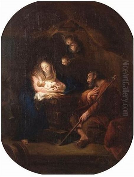 The Nativity Oil Painting by Pompeo Girolamo Batoni