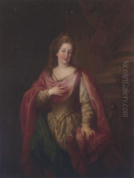 Portrait Of A Lady As Saint Catherine Of Alexandria Oil Painting by Pompeo Girolamo Batoni