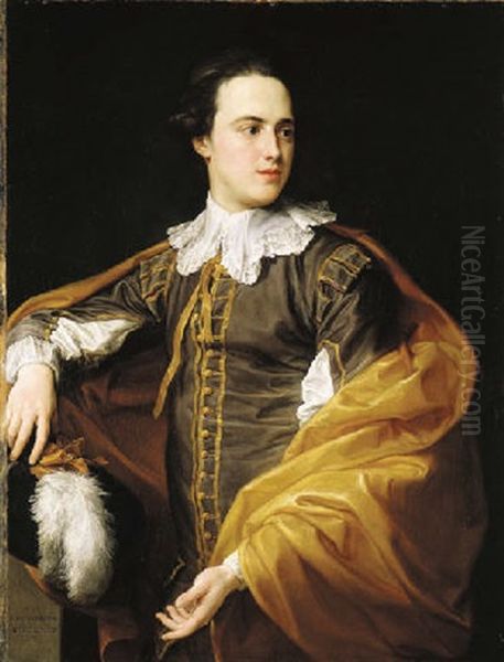 Portrait Of Sir Charles Watson In Van Dyck Costume Oil Painting by Pompeo Girolamo Batoni