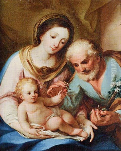 The Holy Family Oil Painting by Pompeo Girolamo Batoni