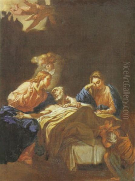 Der Tod Des Heiligen Joseph Oil Painting by Pompeo Girolamo Batoni