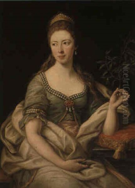 Portrait Of Margaret Murray, Marchesa Accorimboni Di Lister Oil Painting by Pompeo Girolamo Batoni