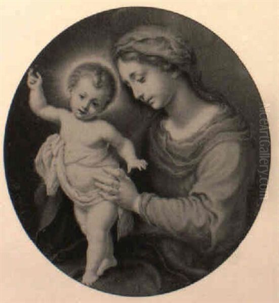 Virgin And Child Oil Painting by Pompeo Girolamo Batoni