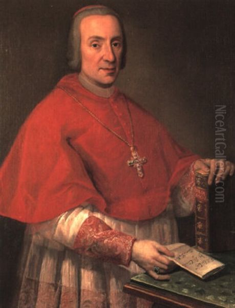 Portrait Of A Cardinal (henry Benedict Maria Clement Stuart, Cardinal York?) Oil Painting by Pompeo Girolamo Batoni