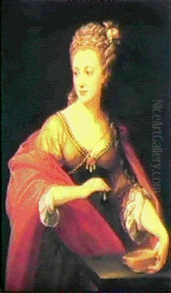 Portrait D'alexandrine-eftikhevna Demidoff, Nee Safonova Oil Painting by Pompeo Girolamo Batoni