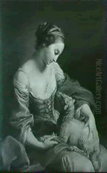 A Female Personification Of Meekness Oil Painting by Pompeo Girolamo Batoni