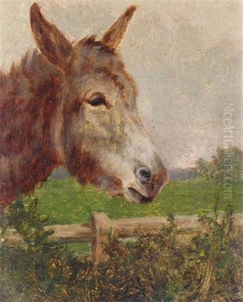 A New Forest Donkey Oil Painting by Arthur Batt