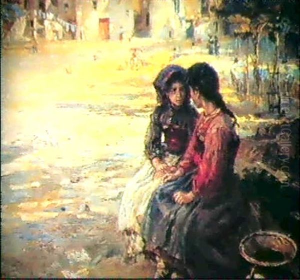 The Young Girls Oil Painting by Alessandro Battaglia