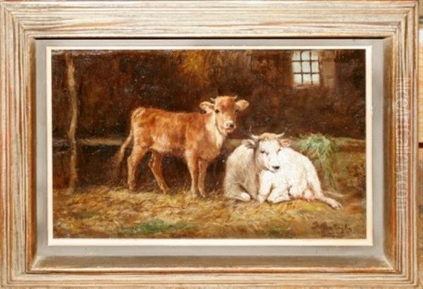 Cows Oil Painting by Domenico Battaglia