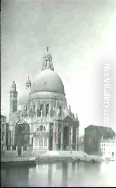 Santa Maria Della Salute In Venedig Oil Painting by Achile Battiztuzzi