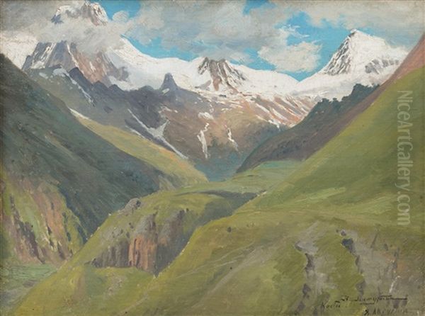 Caucasus Oil Painting by Viktor Pavlovitch Baturin