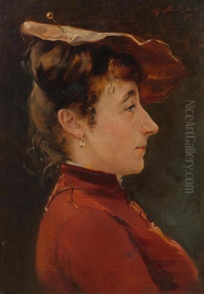 Frauenbildnis Oil Painting by Auguste Baud-Bovy