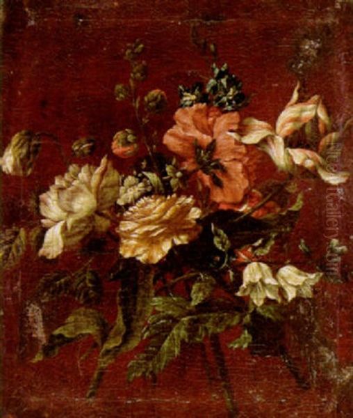 Blumengebinde Oil Painting by Francois Baudesson