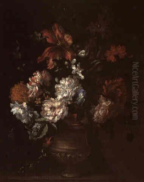 Blumenstilleben Oil Painting by Nicolas Baudesson