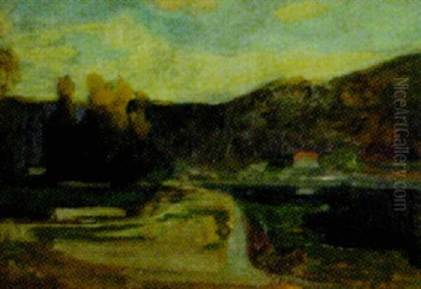 Paysage Oil Painting by Eugene Baudin