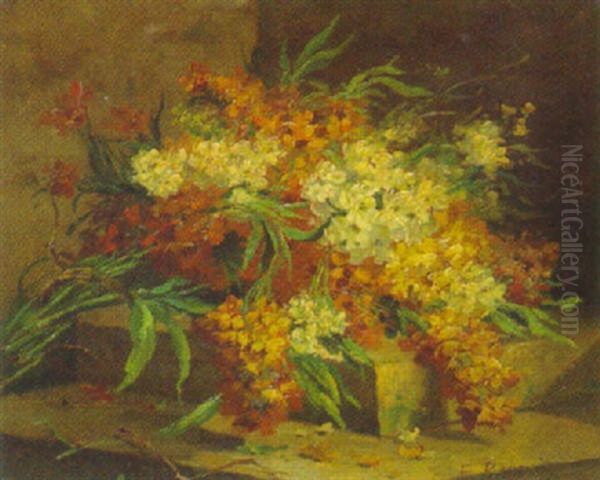 Blumenstilleben Oil Painting by Eugene Baudin