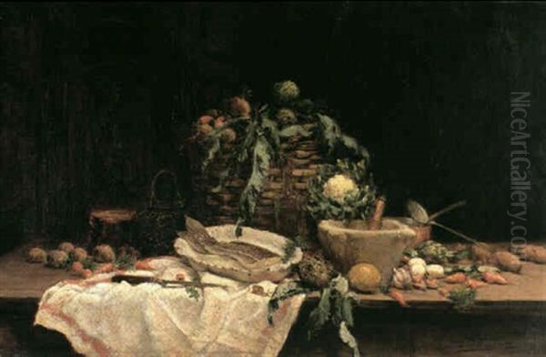 Nature Morte Oil Painting by Eugene Baudin