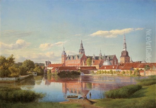 Blick Auf Schloss Frederiksborg Oil Painting by Ulrich Baudissin