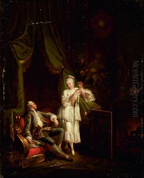 Le Carquois Epuise Oil Painting by Pierre Antoine Baudouin