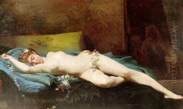 L'odalisque Oil Painting by Paul Baudry