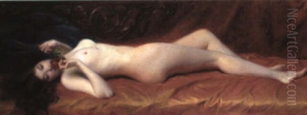 Reclining Nude Oil Painting by Paul Baudry