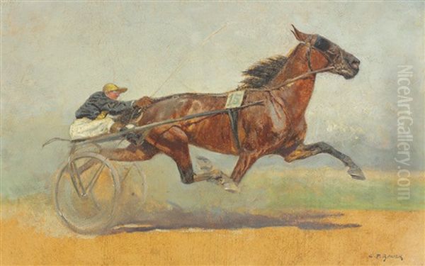 Races Oil Painting by Carl Franz Bauer