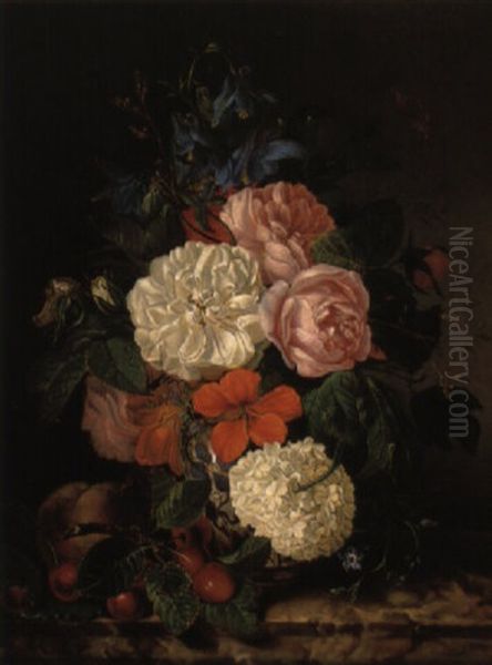 Blumenstilleben Oil Painting by Johann Balthasar Bauer