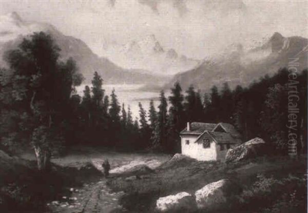 Maierei Alpina St. Moritz Oil Painting by Konstantin Bauer