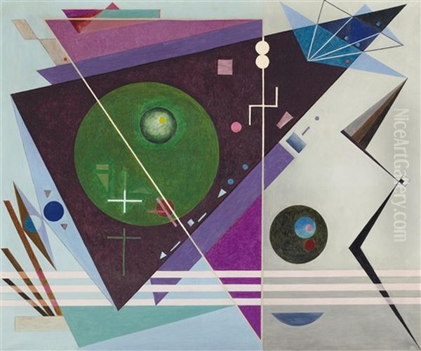 Triptych-symphony: Third Movement Oil Painting by Rudolf Bauer