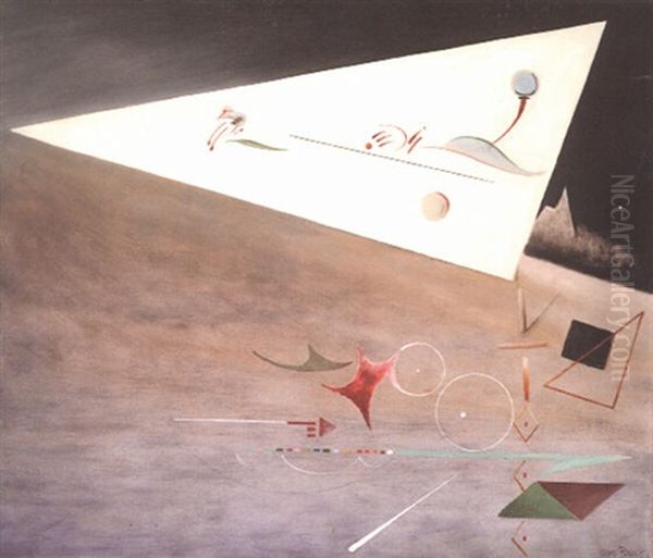 Delecate Scherzo Oil Painting by Rudolf Bauer