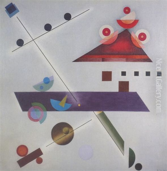 Intermezzo Oil Painting by Rudolf Bauer