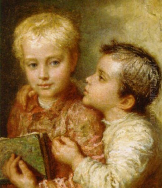 Two Young Boys by Carl Wilhelm Friedrich Bauerle