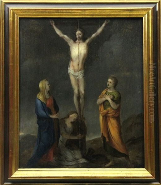 La Crucifixion Entre Sain Jean, La Vierge Et Marie-madeleine Oil Painting by Lubin Baugin