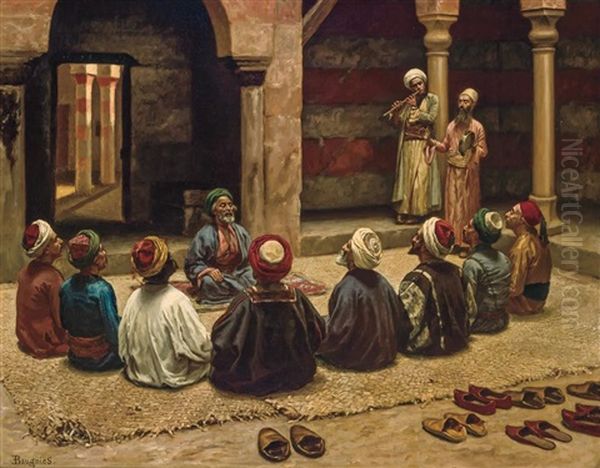 Remembering The Divine (zikr) Oil Painting by Eugene Baugnies