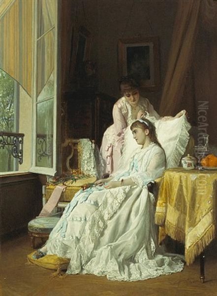 The Convalescent Oil Painting by Charles Louis Baugniet