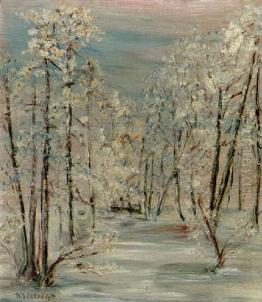 Winterlandschaft Oil Painting by Philipp Bauknecht