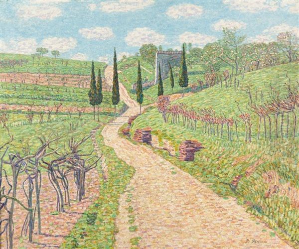 Weg Zwischen Herbstlichen Weinbergen Oil Painting by Paul Baum