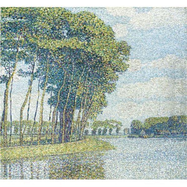 Baume Am Kanal-trees By A Canal Oil Painting by Paul Baum