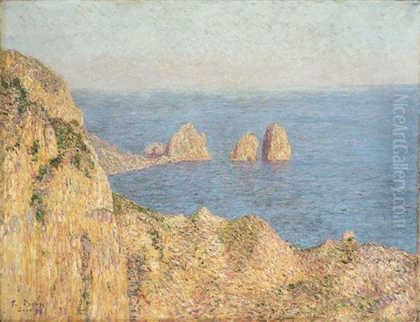 Capri - Faraglioni-felsen Oil Painting by Paul Baum