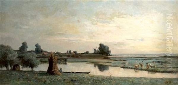 Paysage Hollandais Oil Painting by Paul Baum