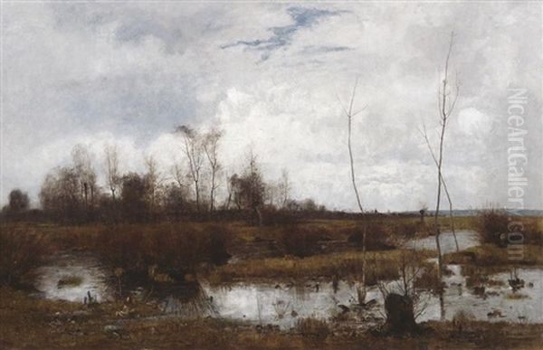 Vorfruhling: Landschaft Bei Niedergrunstedt Oil Painting by Paul Baum