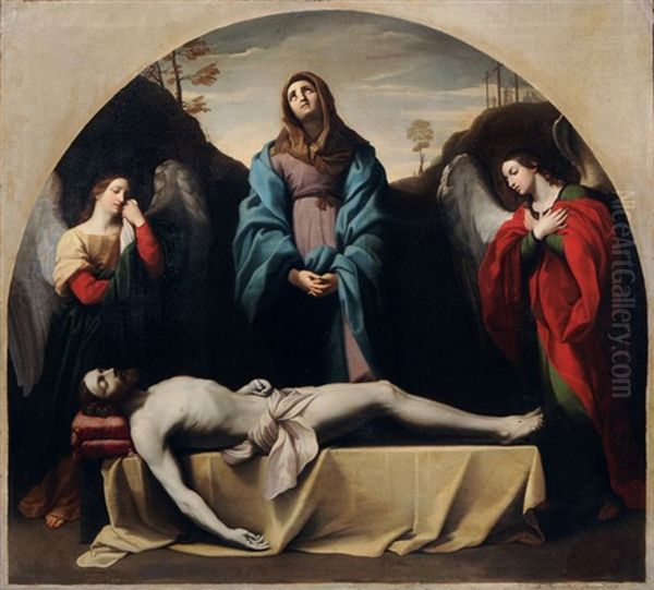 Lamentation Of Christ Oil Painting by Gustav Friedrich Baumgarten