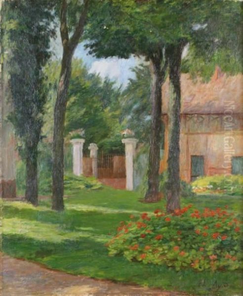 L'entree Du Parc Oil Painting by Jean-Charles Cazin