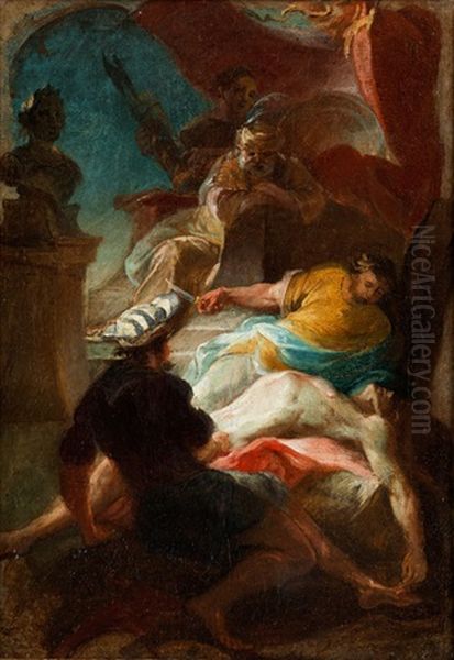 Martyrium Des Heiligen Pamfilius Oil Painting by Johann Wolfgang Baumgartner