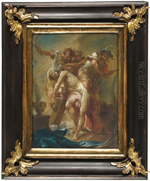 Das Martyrium Des Heiligen Hilarius Oil Painting by Johann Wolfgang Baumgartner