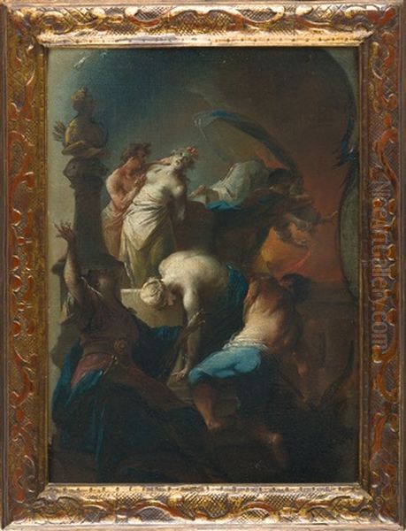 Das Martyrium Der Heiligen Agathe Oil Painting by Johann Wolfgang Baumgartner