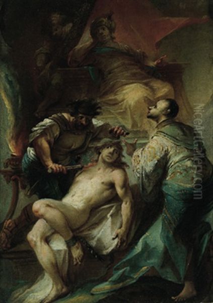 Das Martyrium Des Heiligen Venantius Von Camerino Oil Painting by Johann Wolfgang Baumgartner